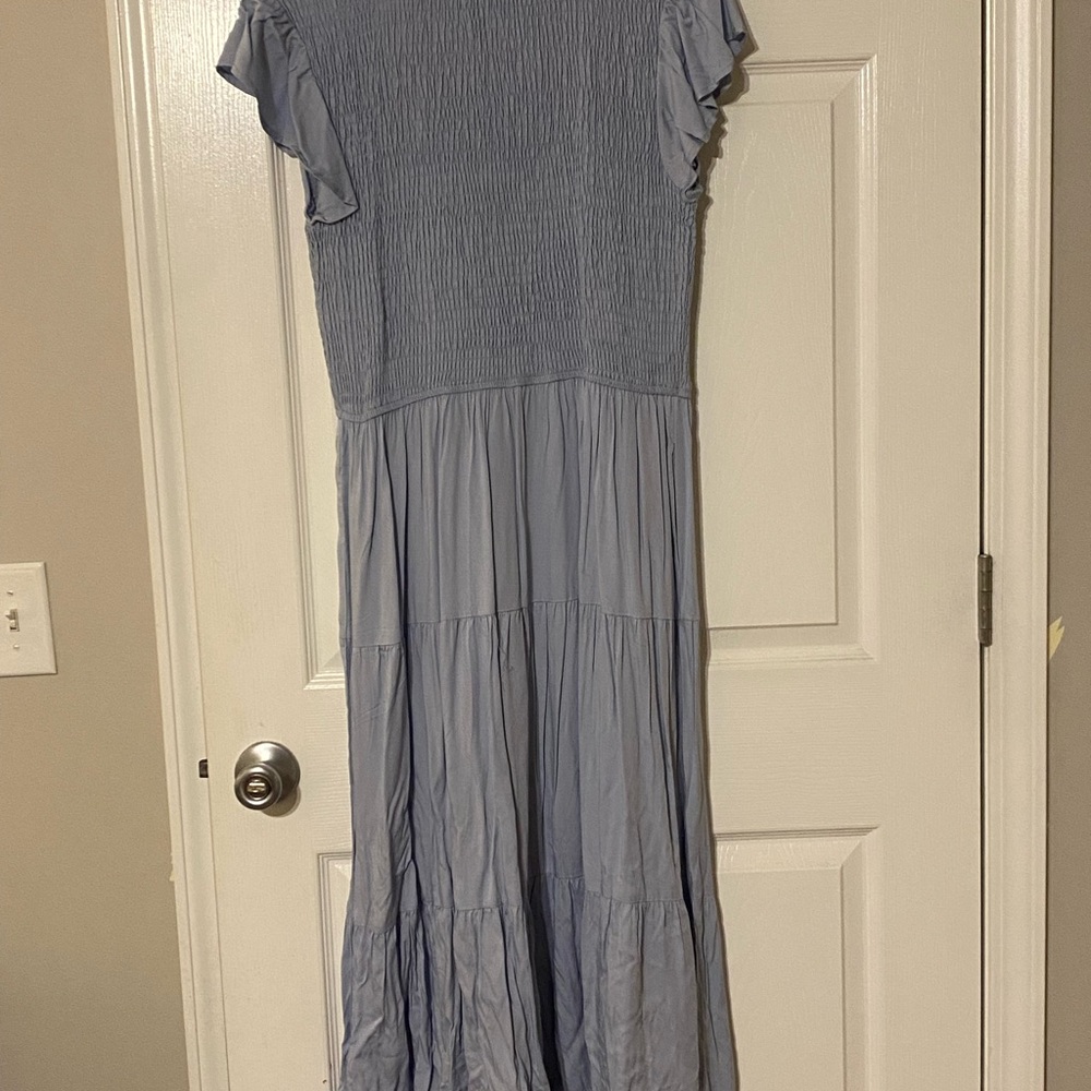 Chic Light Blue Maxi Dress